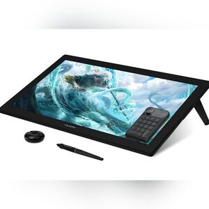 Black Graphics Tablet with Pen and Keypad